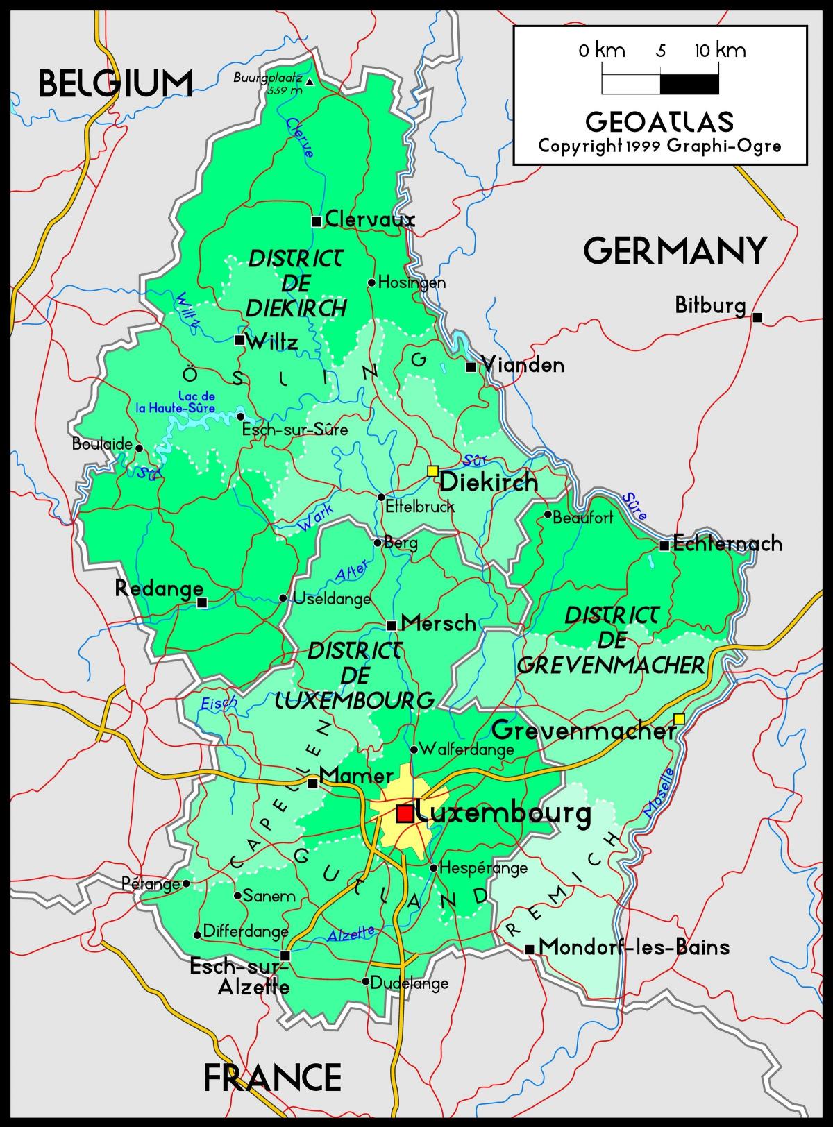 Λουξεμβούργο χάρτης τοποθεσίας
