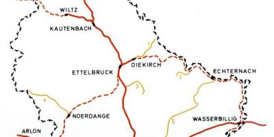 Λουξεμβούργο σιδηροδρομικό χάρτη