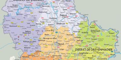 Λουξεμβούργο χάρτης της χώρας